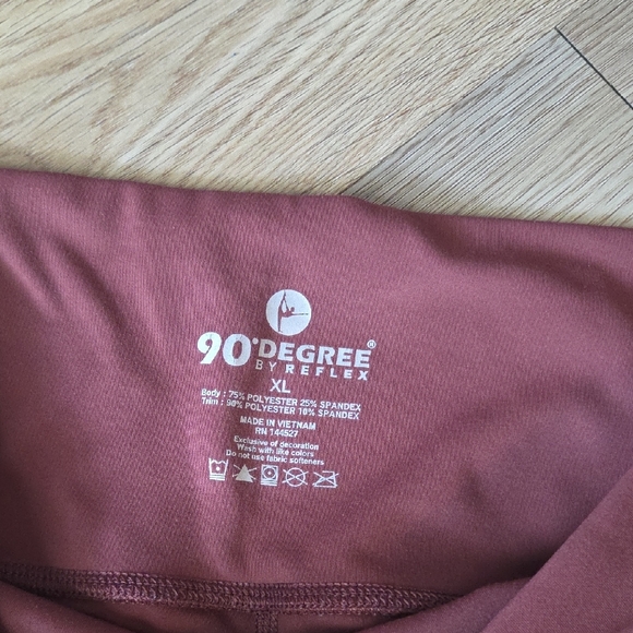 90 Degree By Reflex Dusty Rose Leggings - Picture 4 of 5